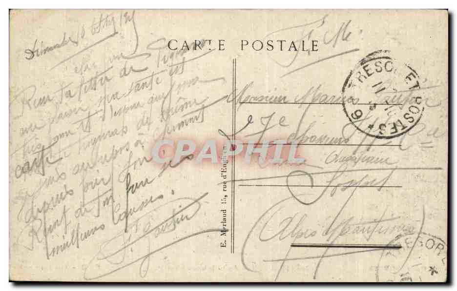 CPA Militaria La grande guerre 1914 Montfaucon Apres le bombardement  — Rückseite