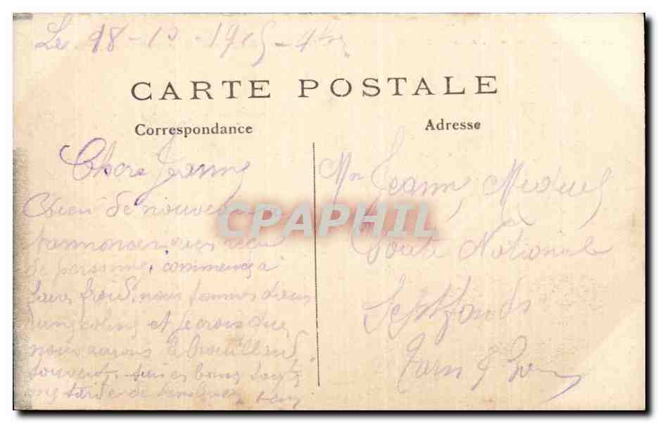CPA Militaria La grande guerre 1914 Bataille de la Marne Soisy au Bois pres Sezanne ferme incendiee — Rückseite
