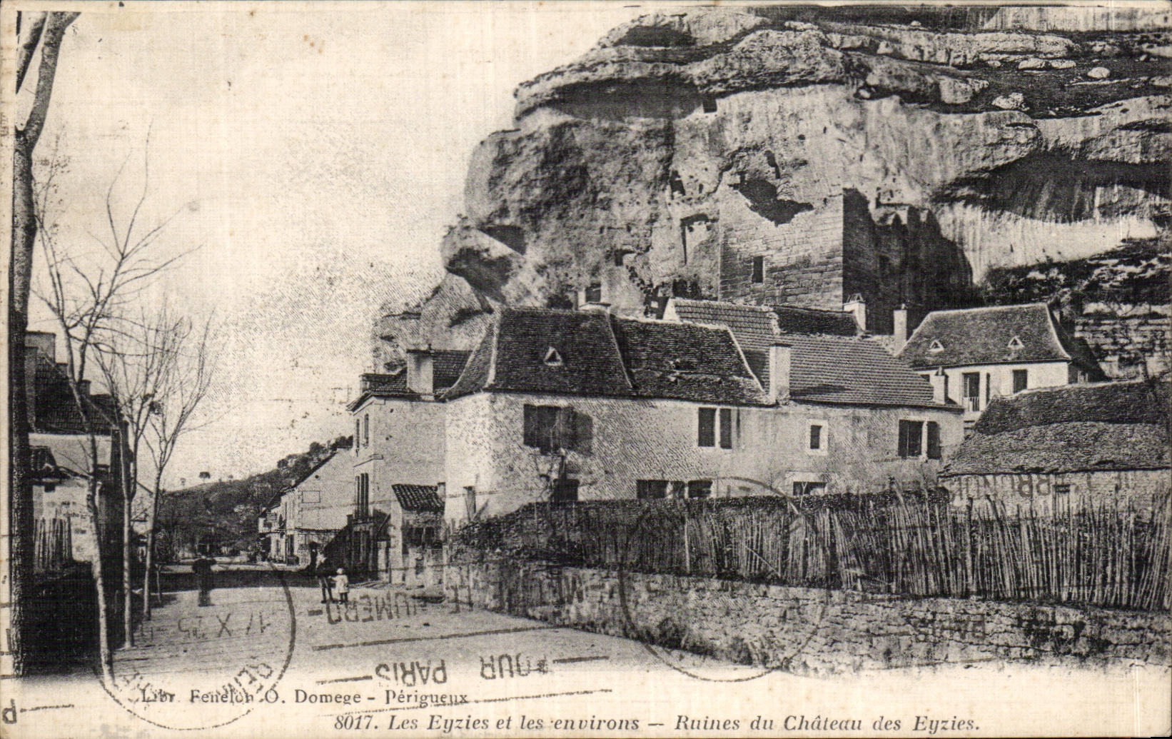 Les Eyzies et les environs — Ruines du Château des Eyzies — Libr. Fenélon, O. Domege - Périgueux