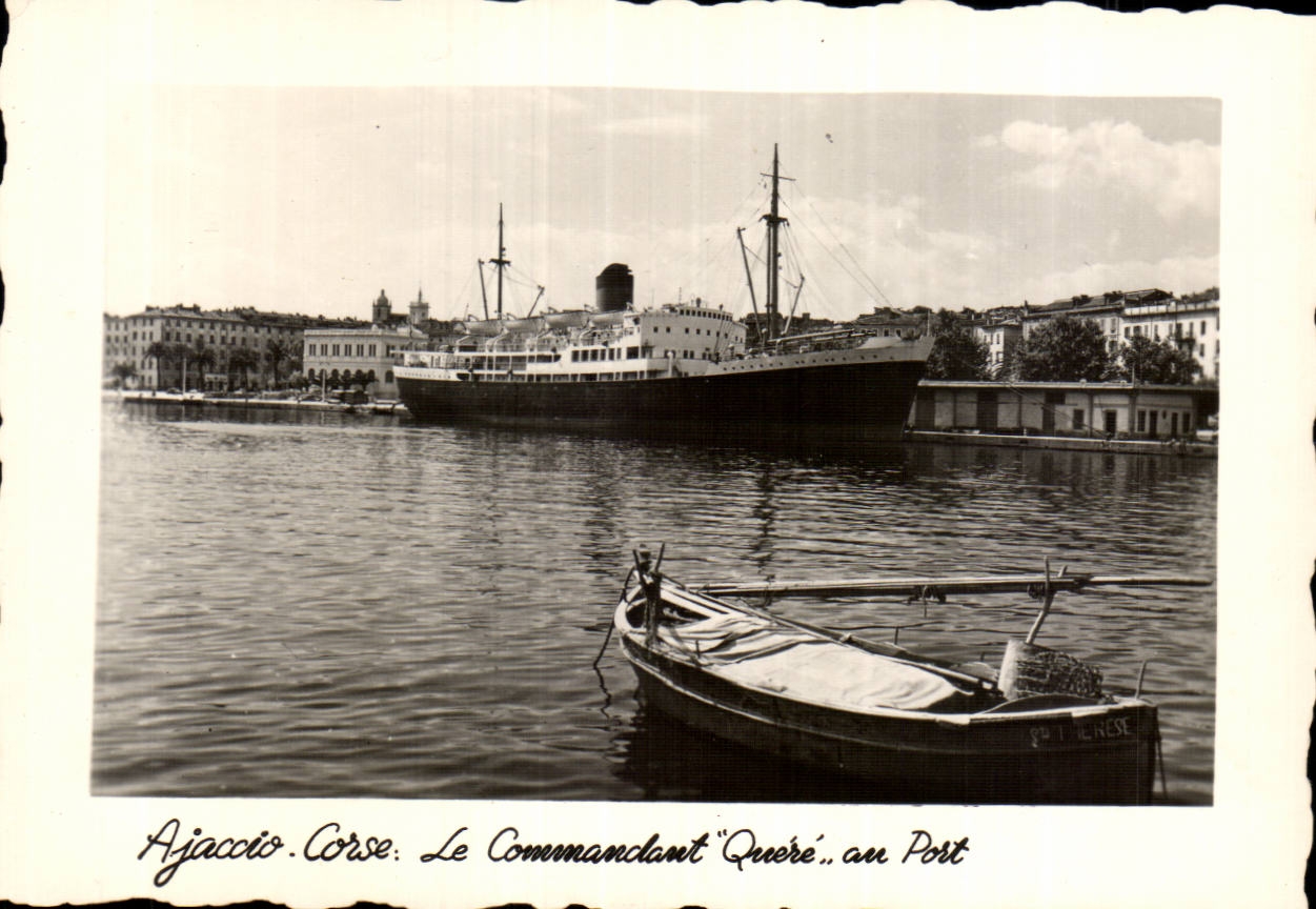 Ajaccio, Corse — Le Commandant "Quéré" au Port — CPAPHIL