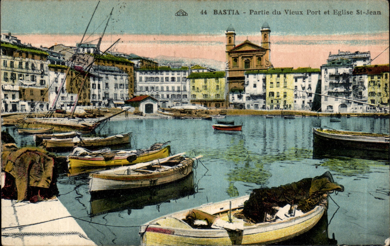 Bastia - Partie du Vieux Port et Église St-Jean — édition CPAPHIL n°44