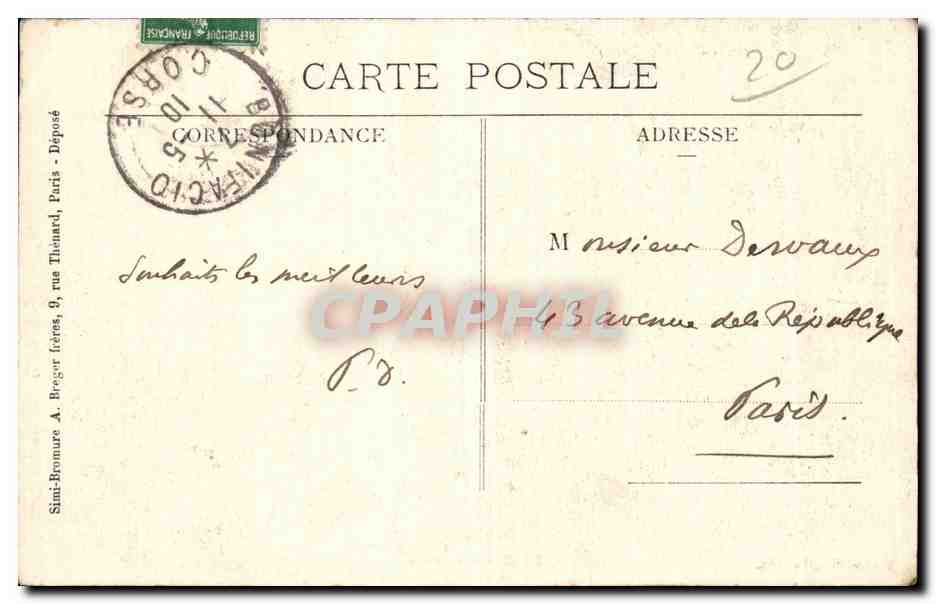 Corse - Corsica - Bonifacio - Ville - CPA  — Rückseite