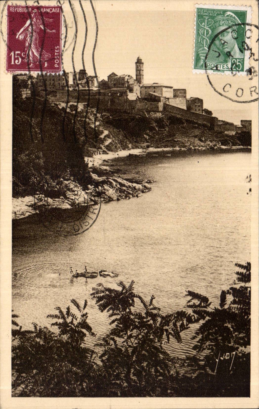 CPA Corse Corsica Bastia La citadelle vue de la route de Corte