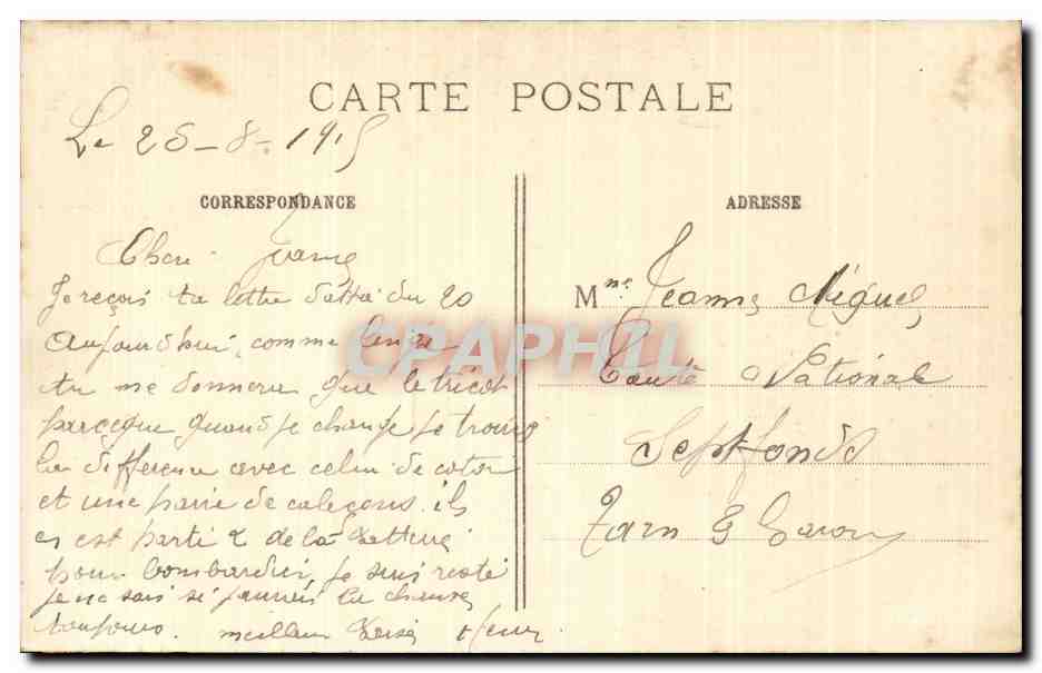 CPA Militaria la grande guerre 1914 Bataille de la Marne Le chateau de Mondement pres Sezanne  — Back