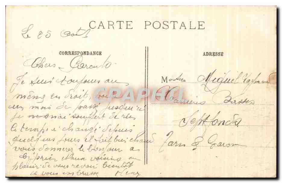 CPA Militaria la grande guerre 1914 Bataille de la Marne Le chateau de Mondement pres Sezanne  — Back