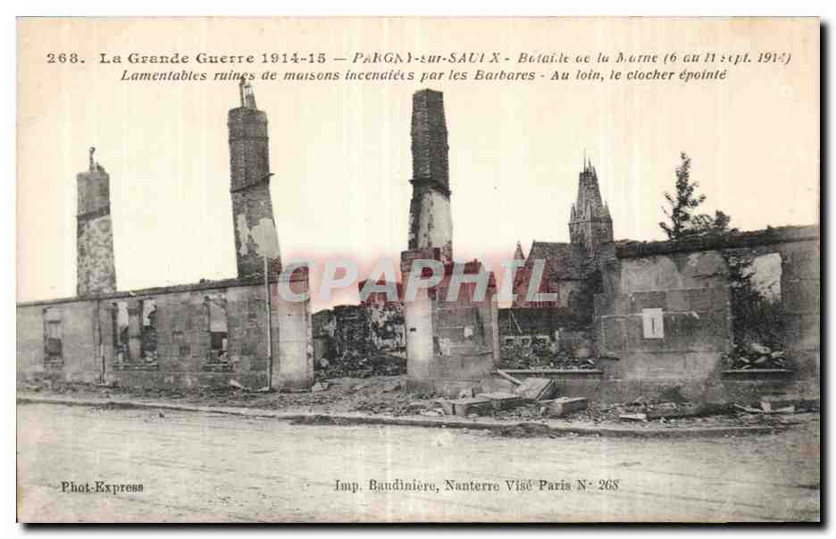 CPA Militaria la grande guerre 1914 Bataille de la Marne Pargny sur Saux 