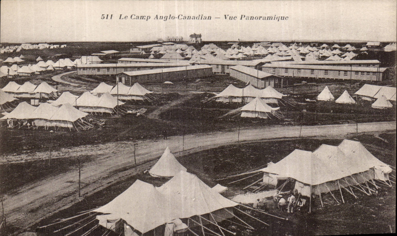 CPA Militaria Le camp anglo canadian Vue panoramique 