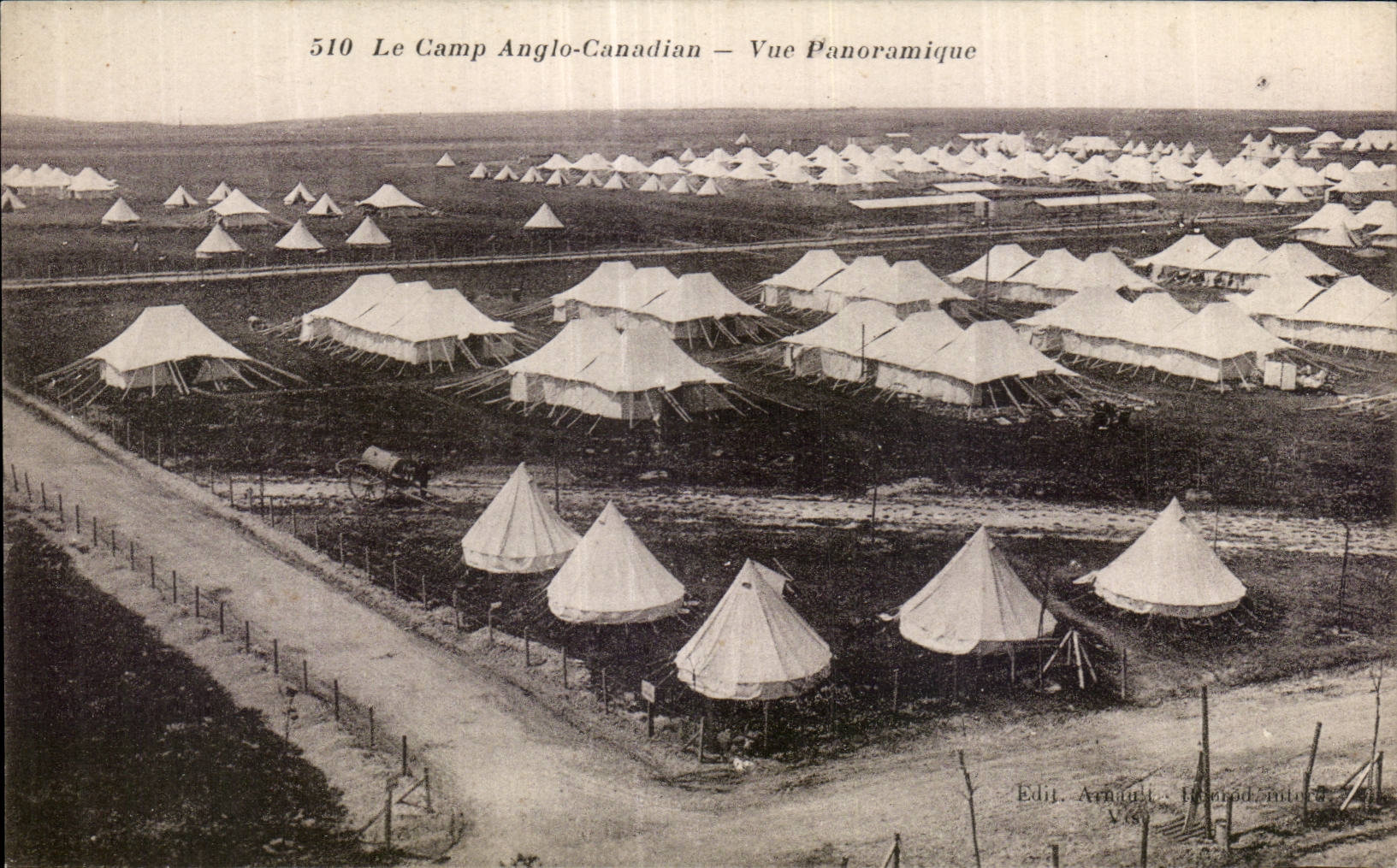CPA Militaria Le camp anglo canadian Vue panoramique
