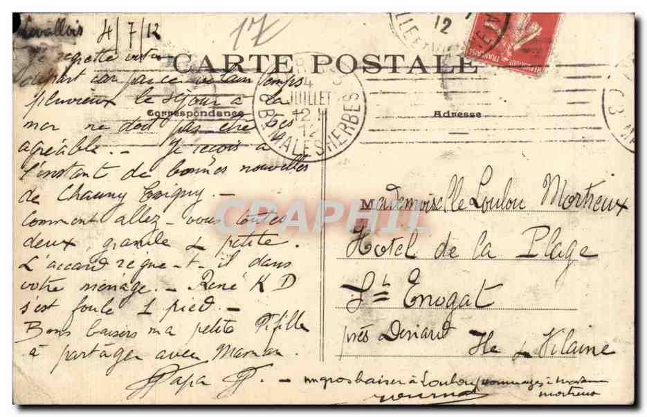 La Rochelle - Jardin Charruyer - Pont Rustique Cygnes Swan - CPA  — Verso