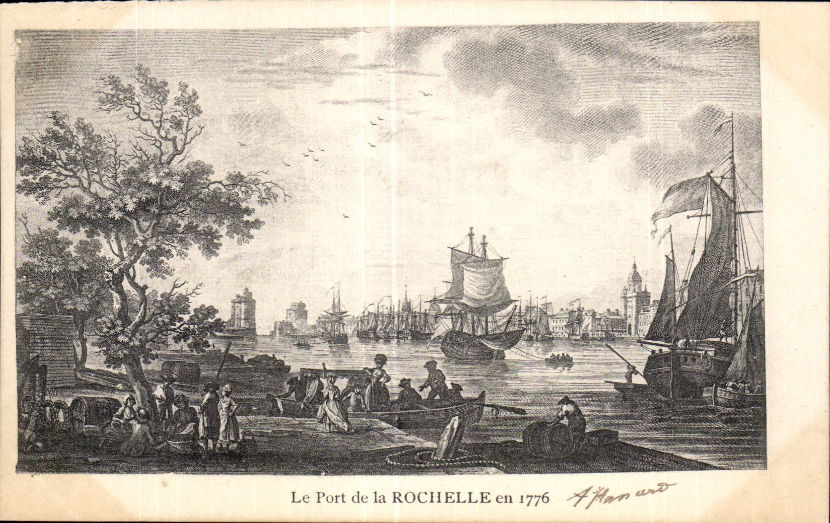 La Rochelle - Le Port en 1776 Bateau Voilier - CPA 