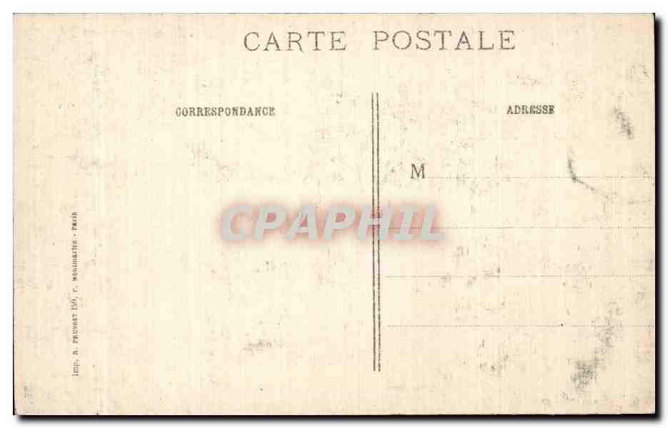 CPA Militaria Neufmoutiers Ferme detruite — Rückseite