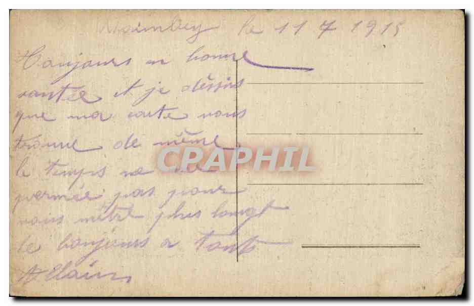 CPA Militaria Longwy Haut Le place (canons allemands) — Rückseite