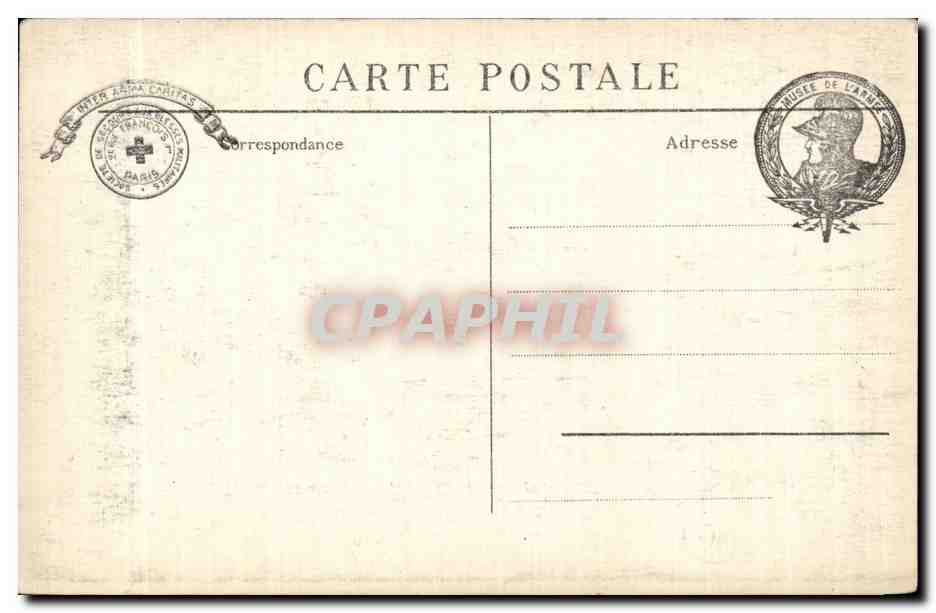 CPA Militaria Guerre 1914 Une revue militaire sur l esplanade des Invalides Paris — Rückseite