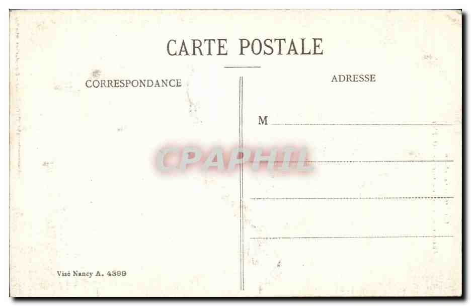 CPA Militaria Guerre 1914 Pharmacie Bombardement de Nomeny  — Rückseite