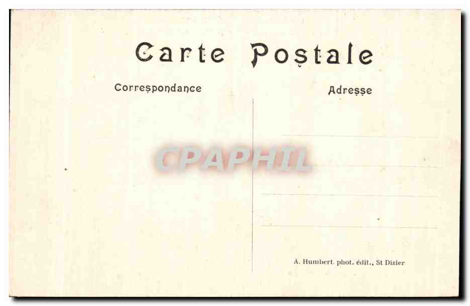 CPA Militaria Guerre 1914 Bataille de la Marne Sermaize Vue generale apres le bombardement  — Rückseite