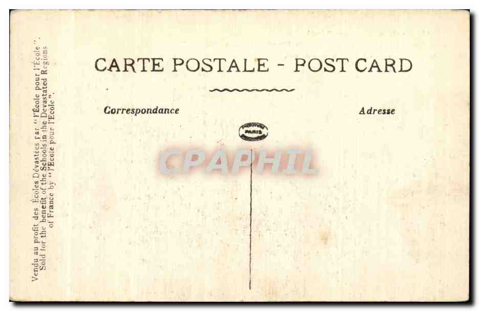 CPA Militaria Les ecoles de Suippes apres le bombardement  — Rückseite