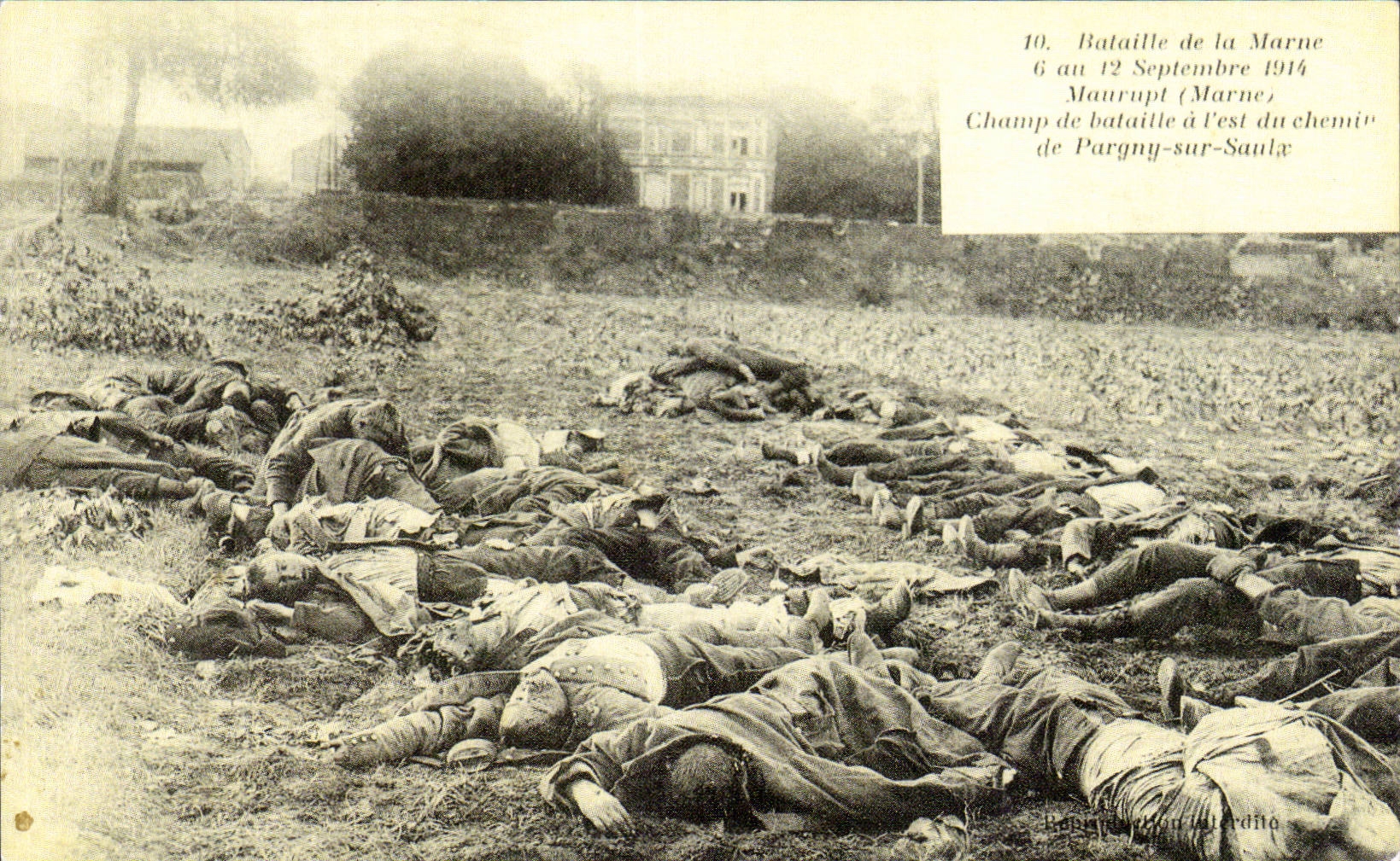 CPA Militaria Bataille de la Marne Maurupt Champ de bataille a l Est du chemin de Pargny sur Saulx 