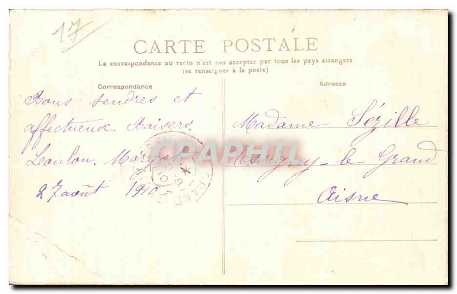 Fouras - Embarquement de Napoleon I sur le Bellerophon - CPA — Back