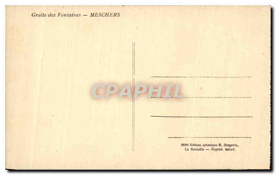 Meschers - Grottes des Fontaines Rouet - CPA  — Back