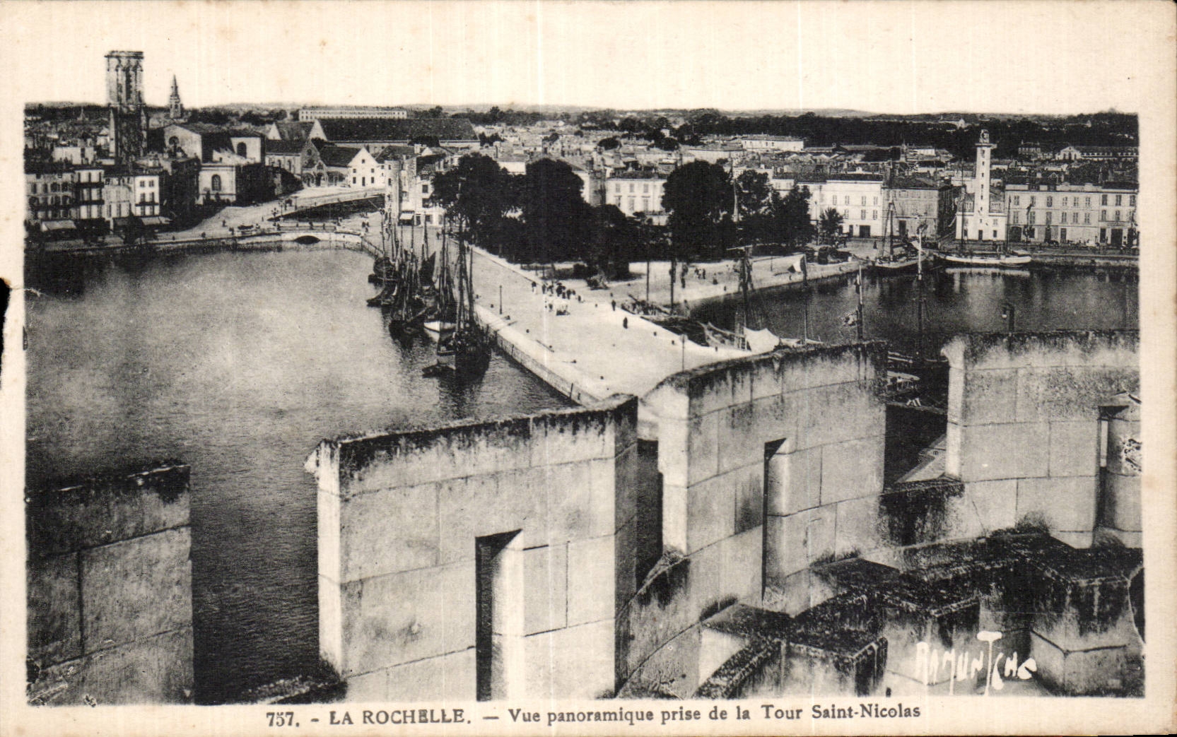 La Rochelle — Panoramablick vom Turm Saint-Nicolas — Arguniche, n°757