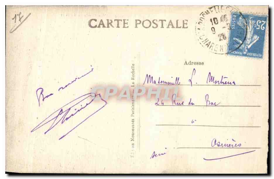 La Rochelle - Vue Generale du Port - CPA  — Verso