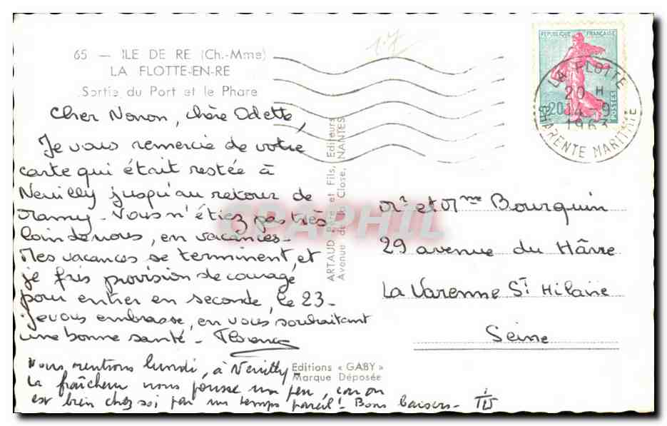 Port de La Flotte-en-Ré — Le phare et les bateaux — Éditions Gaby — Reverso