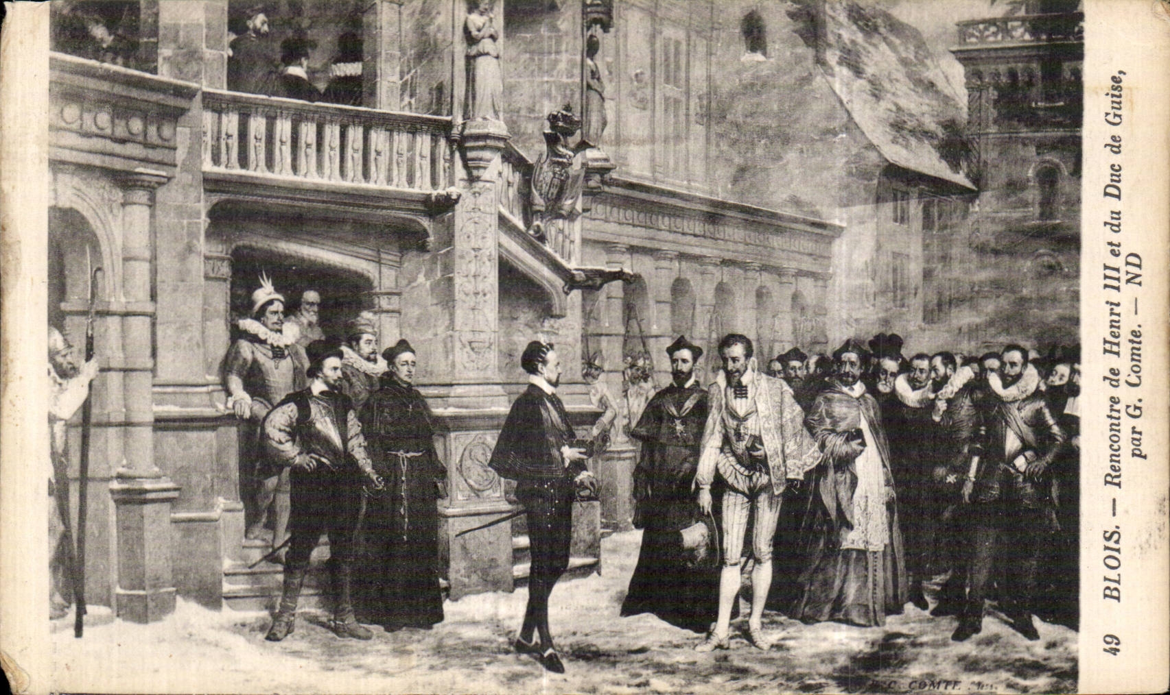 CPA Blois Rencontre de Herni III et du duc de Guise par Comte