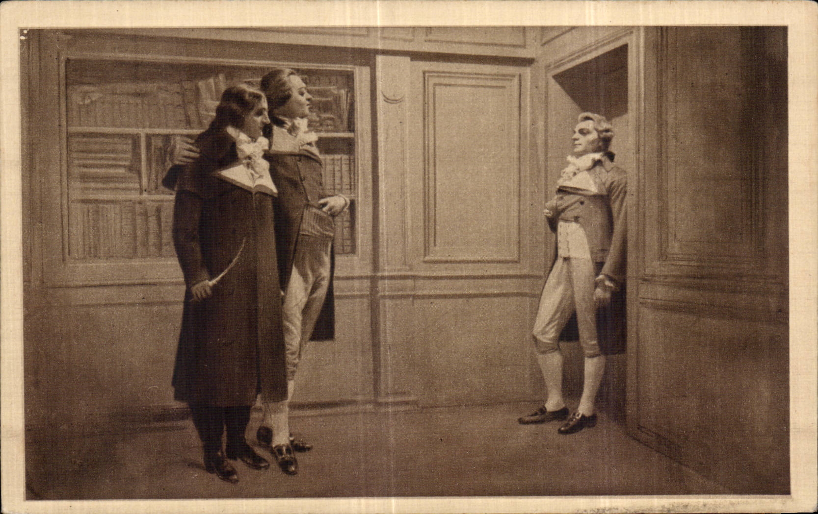 CPA Musee Grevin Camille Desmoulins Danton et Robespierre 