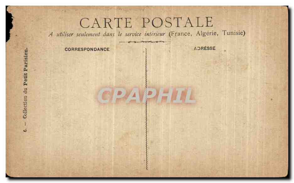 Tarjeta postal antigua Militaria — la bandera del 57° de línea decorada tras la batalla de Rezonville (16 de agosto de 1870) — Reverso
