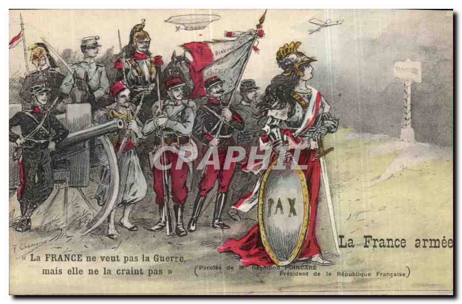 La France armée — Paroles de M. Raymond Poincaré — F. Chameneux