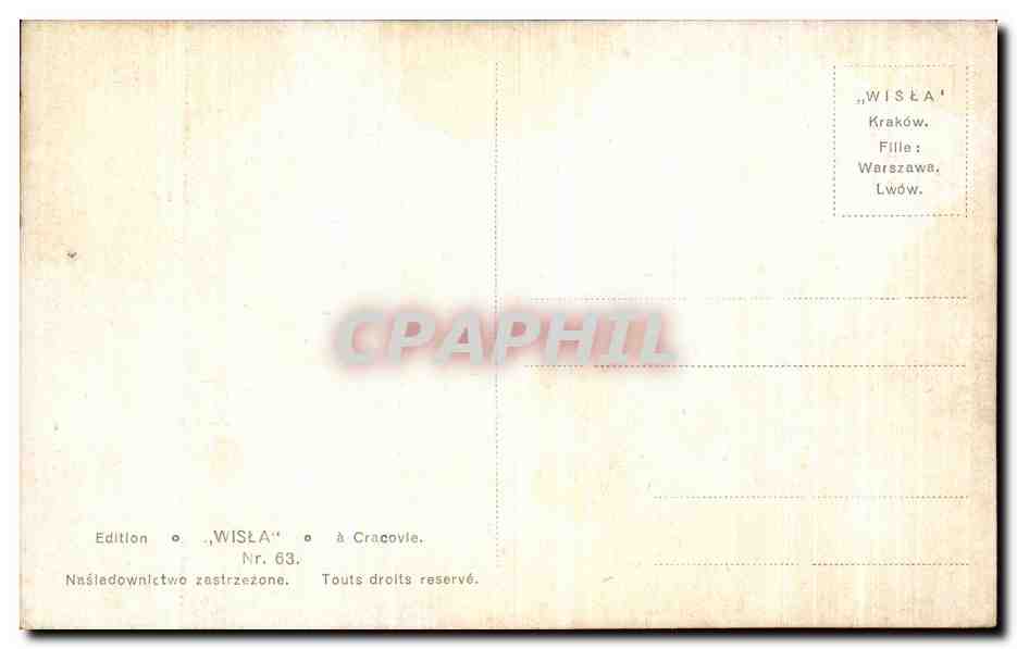 CPA Militaria Wisla Cracovie Pologne Poland Kossak Cosaque Uniforme — Rückseite