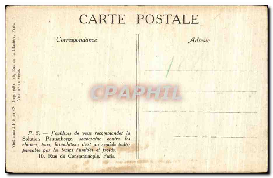 CPA Militaria Paris musee des Invalides Mitrailleuse avec ses accessoires provenant des combats de Champagne  — Rückseite