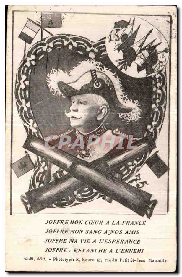 CPA Militaria Joffre mon coeur a la France 