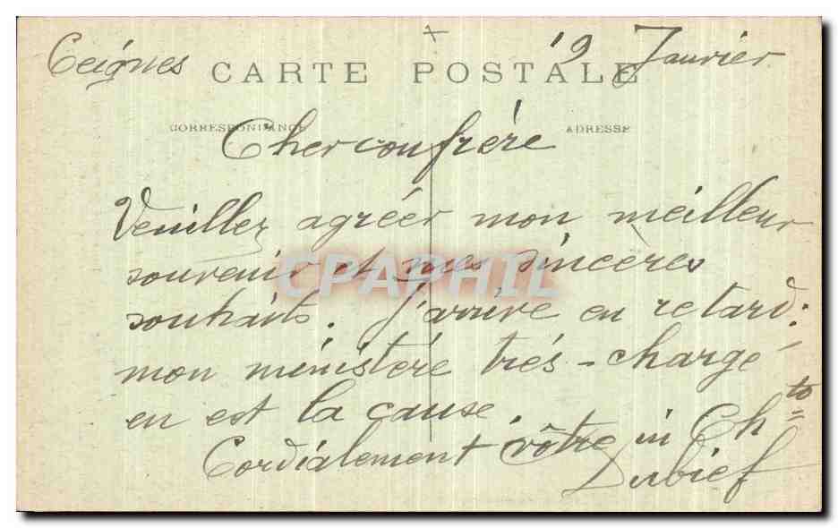 CPA Militaria Un soir de bataille DEux soldats  — Rückseite