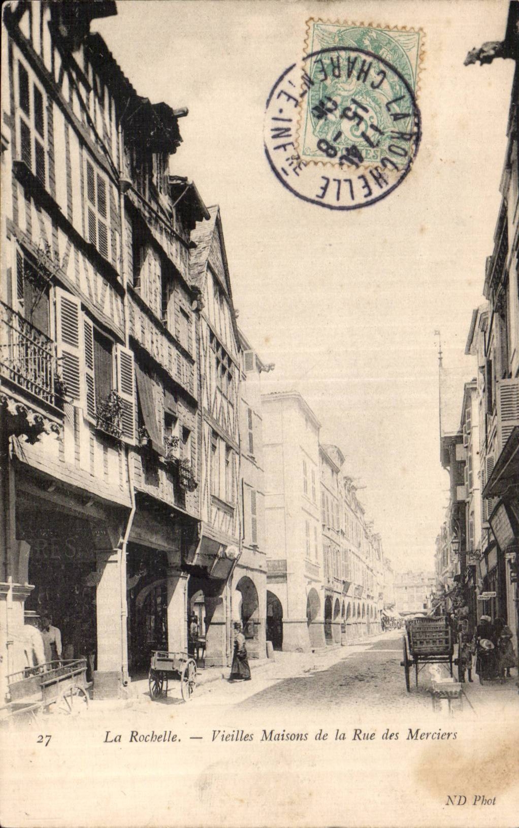 La Rochelle - Vieilles Maisons e la rue des Merciers - CPA