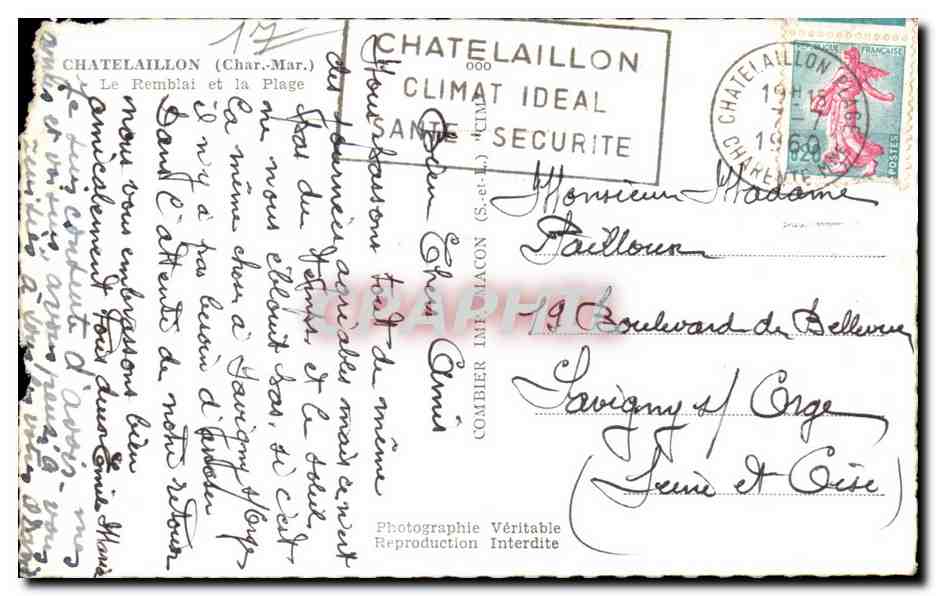 Chatelaillon - Le Remblai et la Plage - CPA — Back
