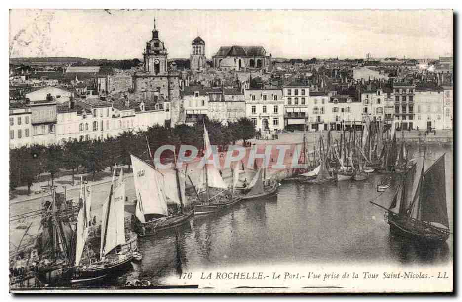 La Rochelle - Le Port - Vue prise de la Tour Saint Nicolas - CPA