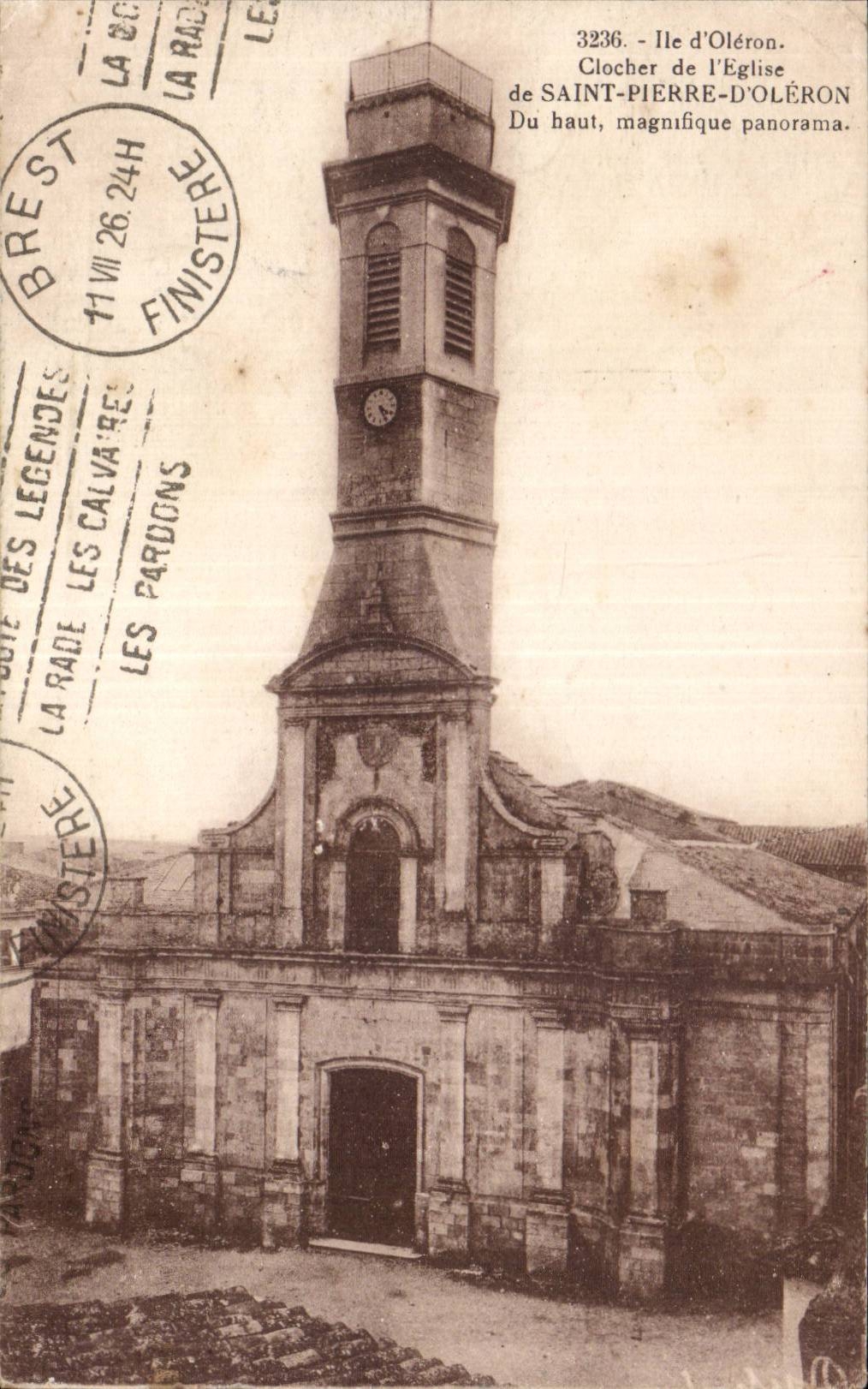 Glockenturm der Kirche Saint-Pierre-d'Oléron — Île d'Oléron — Verlag unbekannt, Nr. 3236
