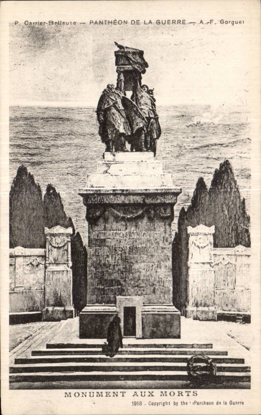 CPA Militaria Guerre de 1914 Pantheon de la guerre Monument aux morts