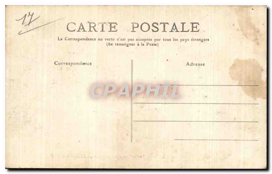 CPA La Rochelle La porte Dauphine et le corps de garde — Rückseite