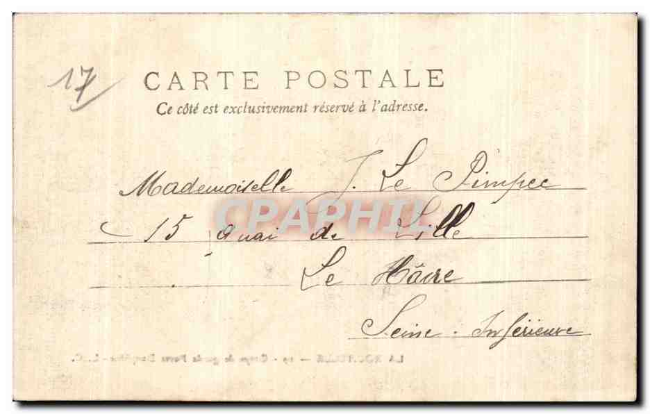 CPA La Rochelle Corps de garde Porte Dauphine  — Verso