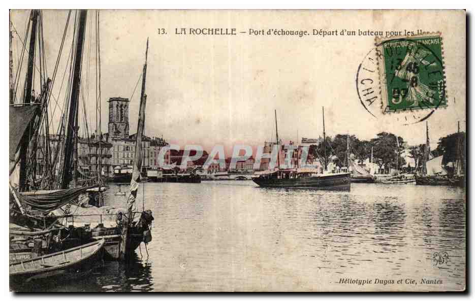CPA La Rochelle Port d echouage Depart d un bateau pour les Iles