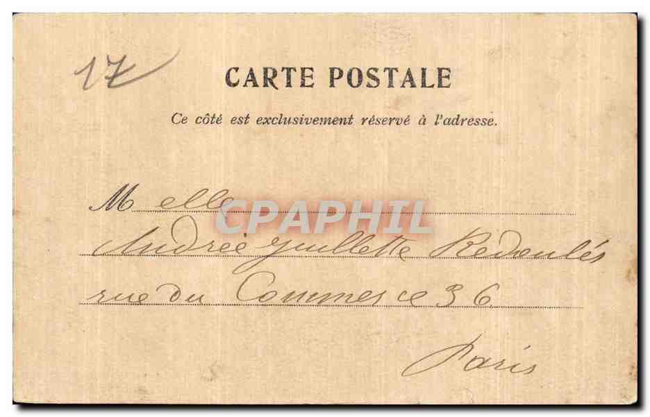 CPA La Rochelle Station des bateaux pour les Iles — Verso