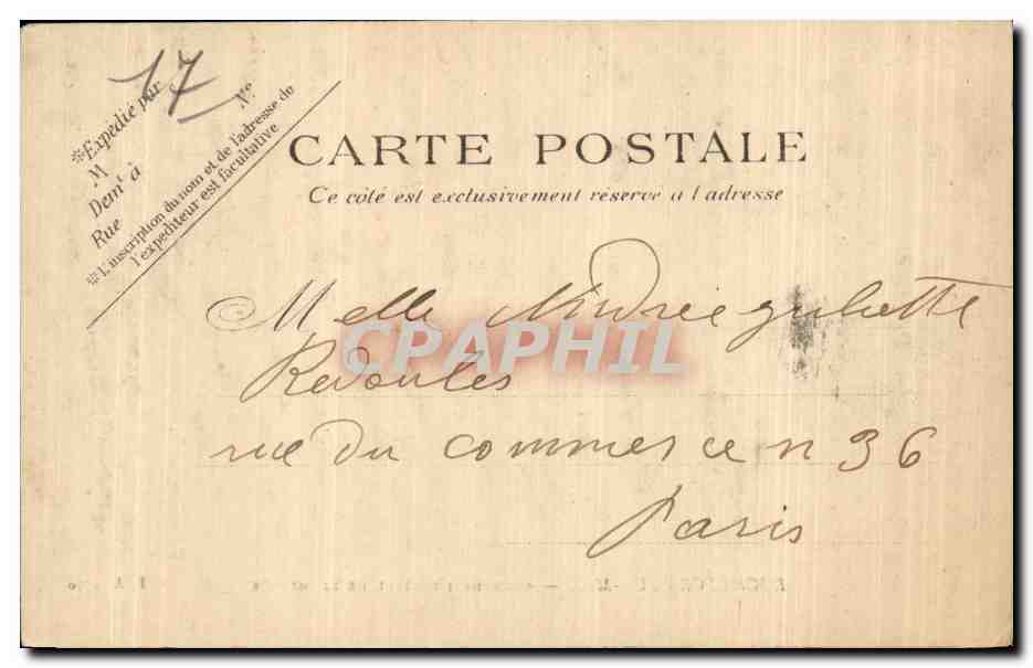 CPA Rochefort sur mer Cour de l hopital de la Marine — Rückseite