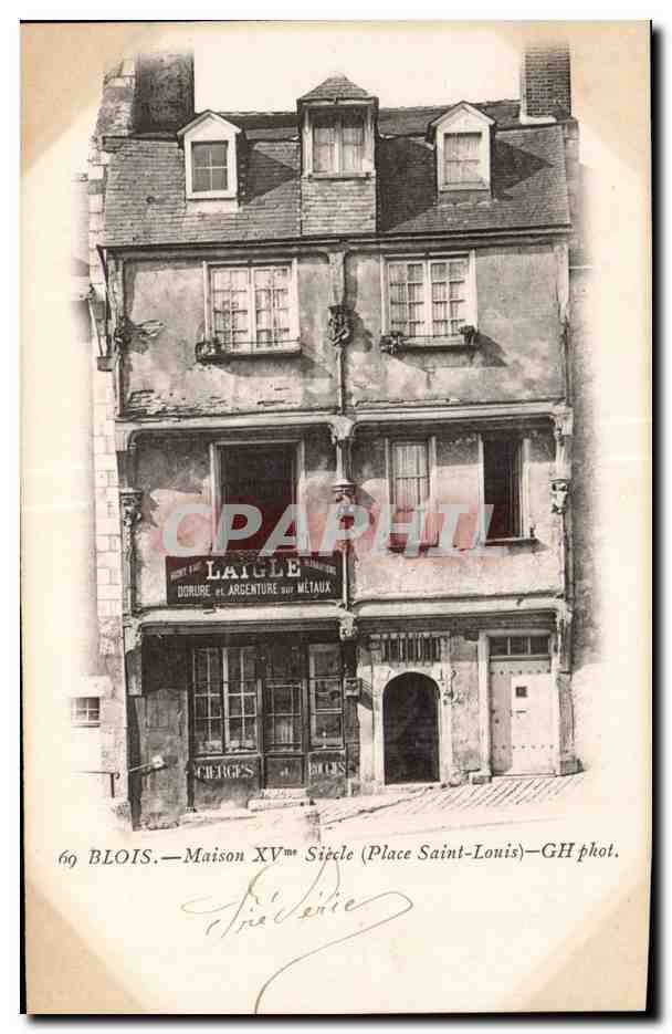 CPA Blois Maison 15eme Place Saint Louis 
