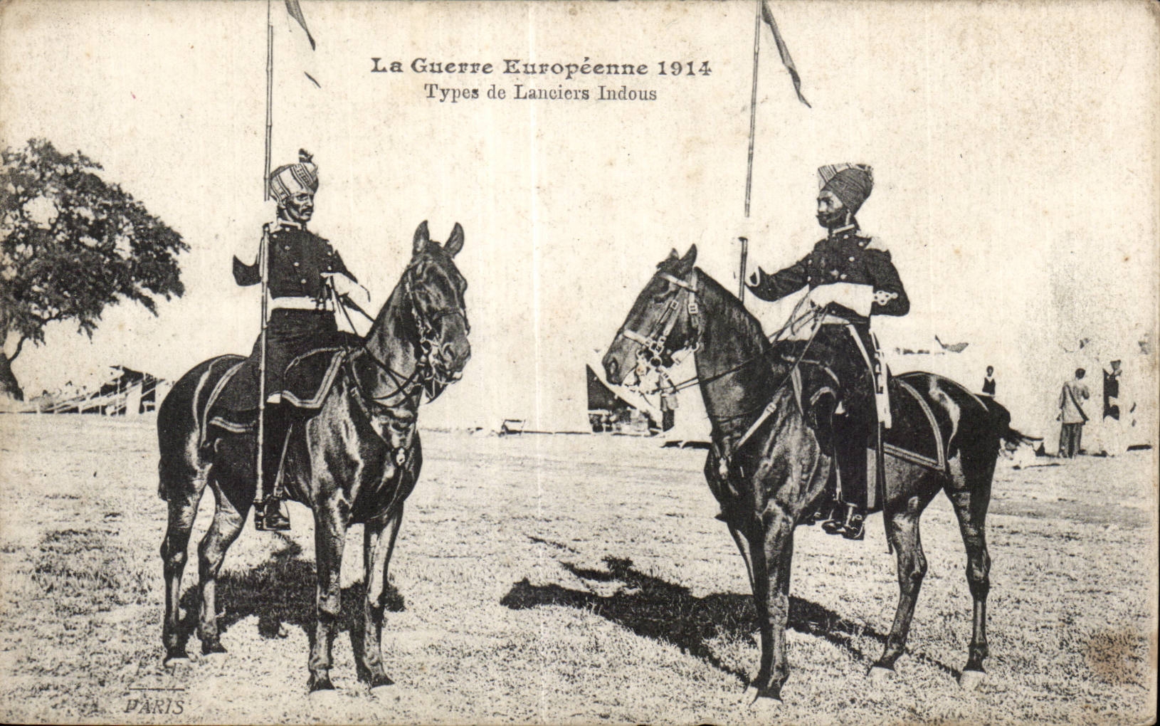 Types de Lanciers Indous — La Guerre Européenne 1914 — Éditeur Paris