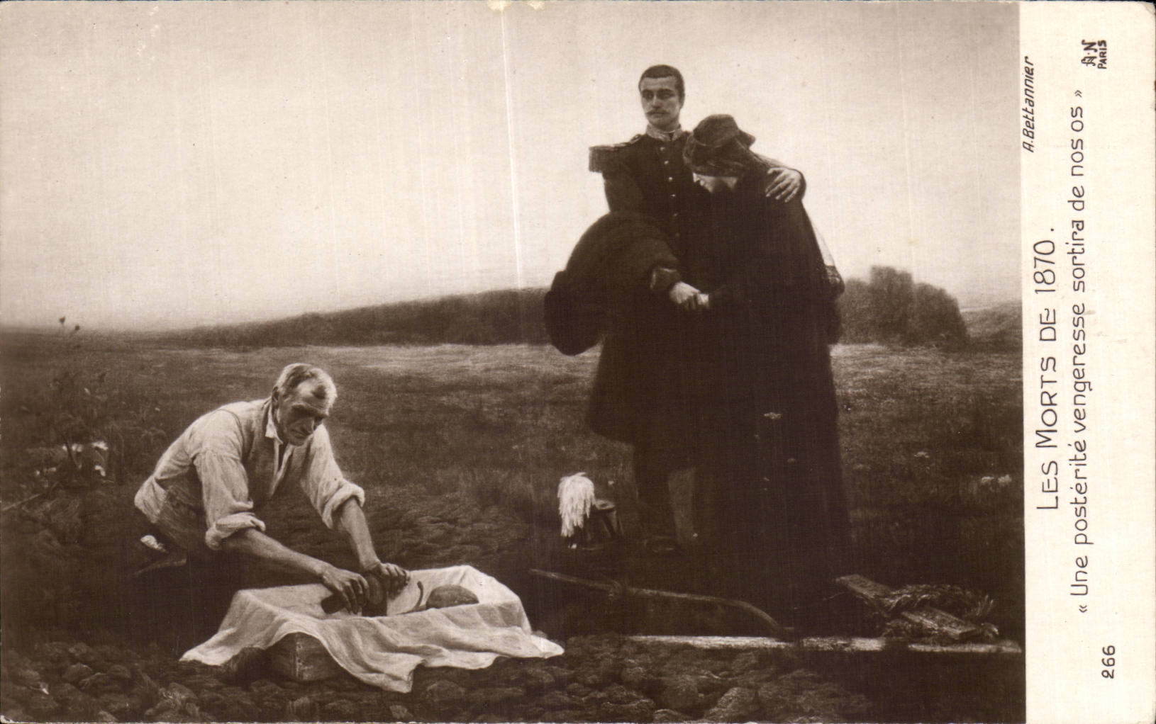 CPA Militaria Les morts de 1870