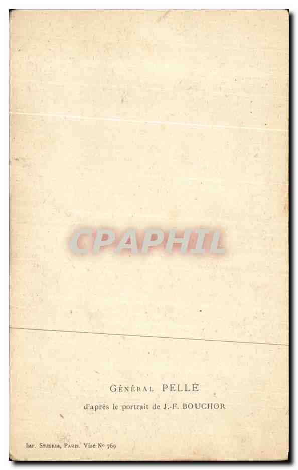 CPA Militaria General Pelle — Rückseite