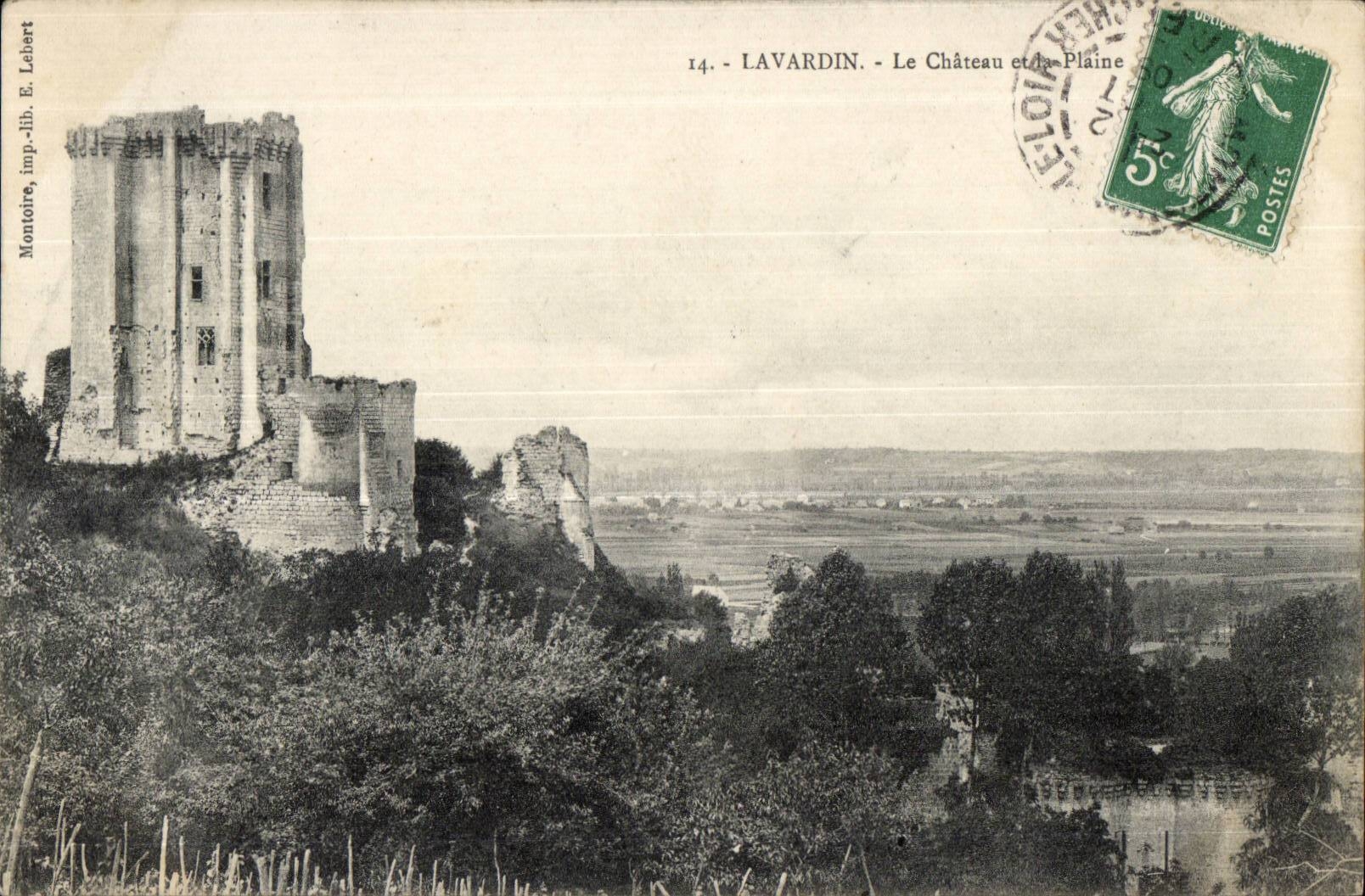 Lavardin - Le Château et la Plaine — Monteoirs, imp.-Jlh. E. Lebert, n°14