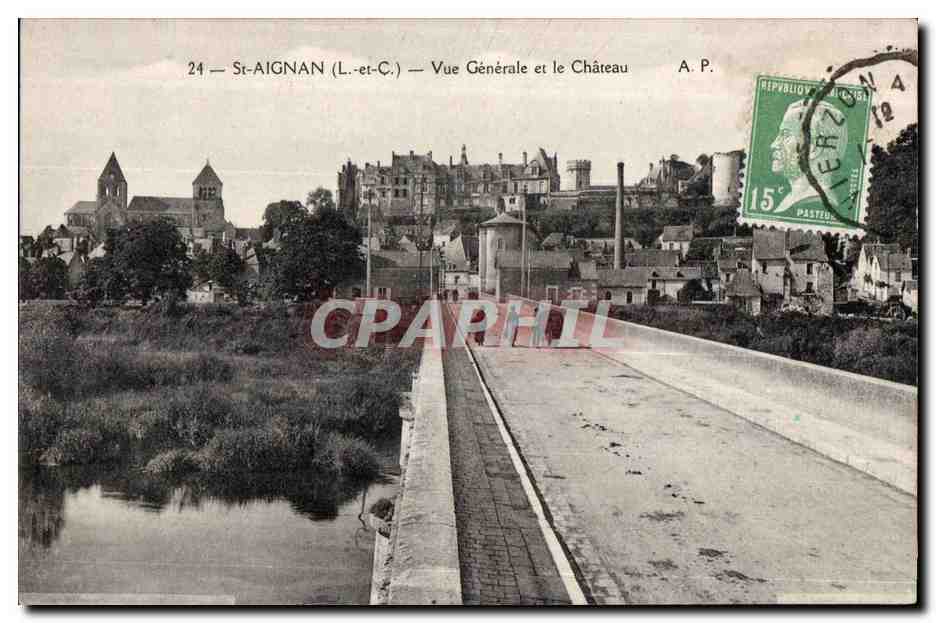 CPA St Aignan Vue generale et le chateau